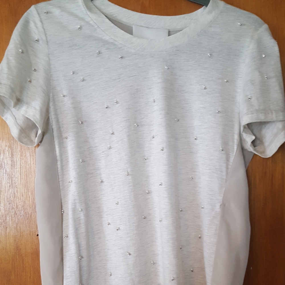 Phillip Kim beaded mixed media top